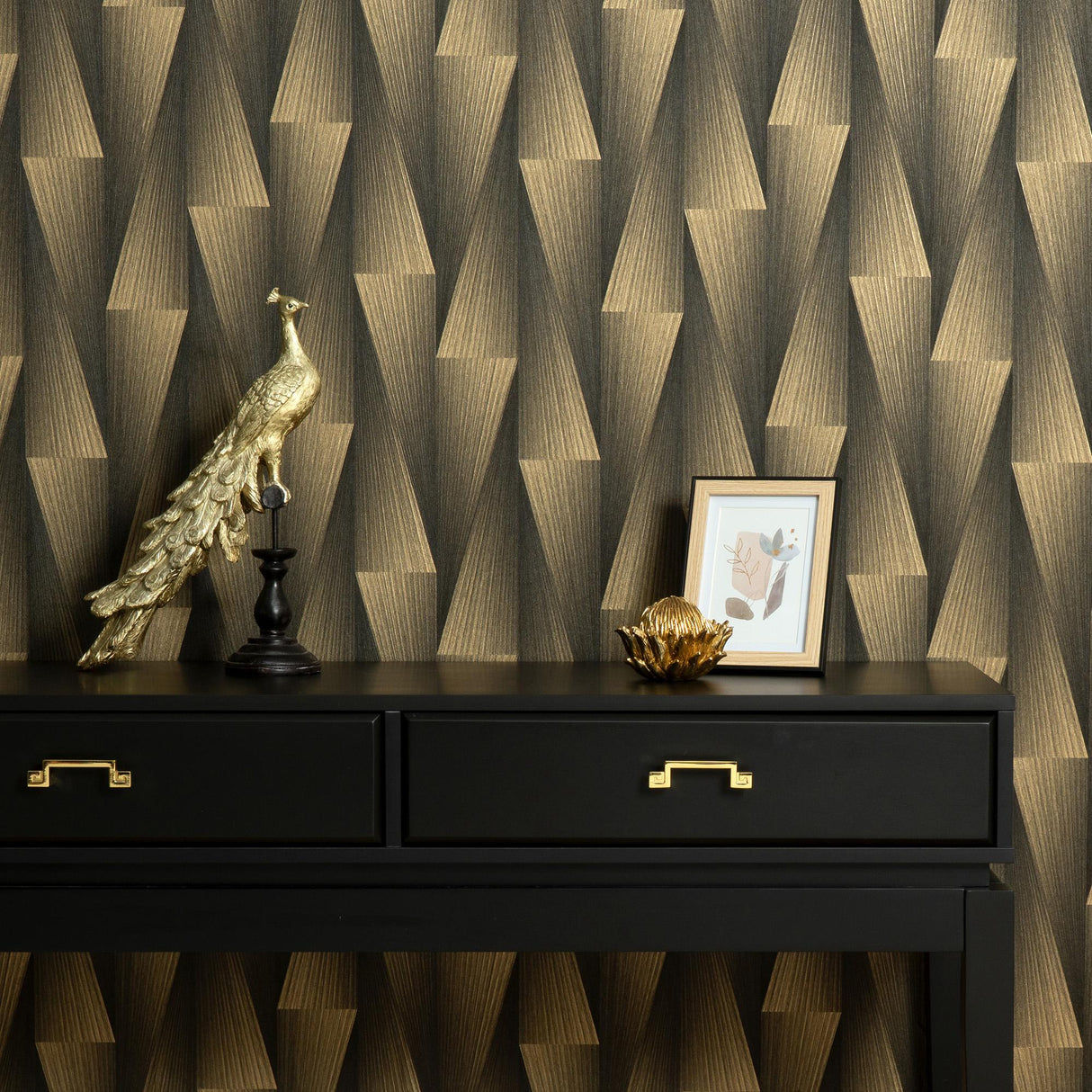 Veer Decor Shift Black Wallpaper