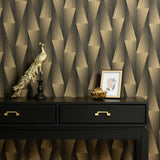 Veer Decor Shift Black Wallpaper