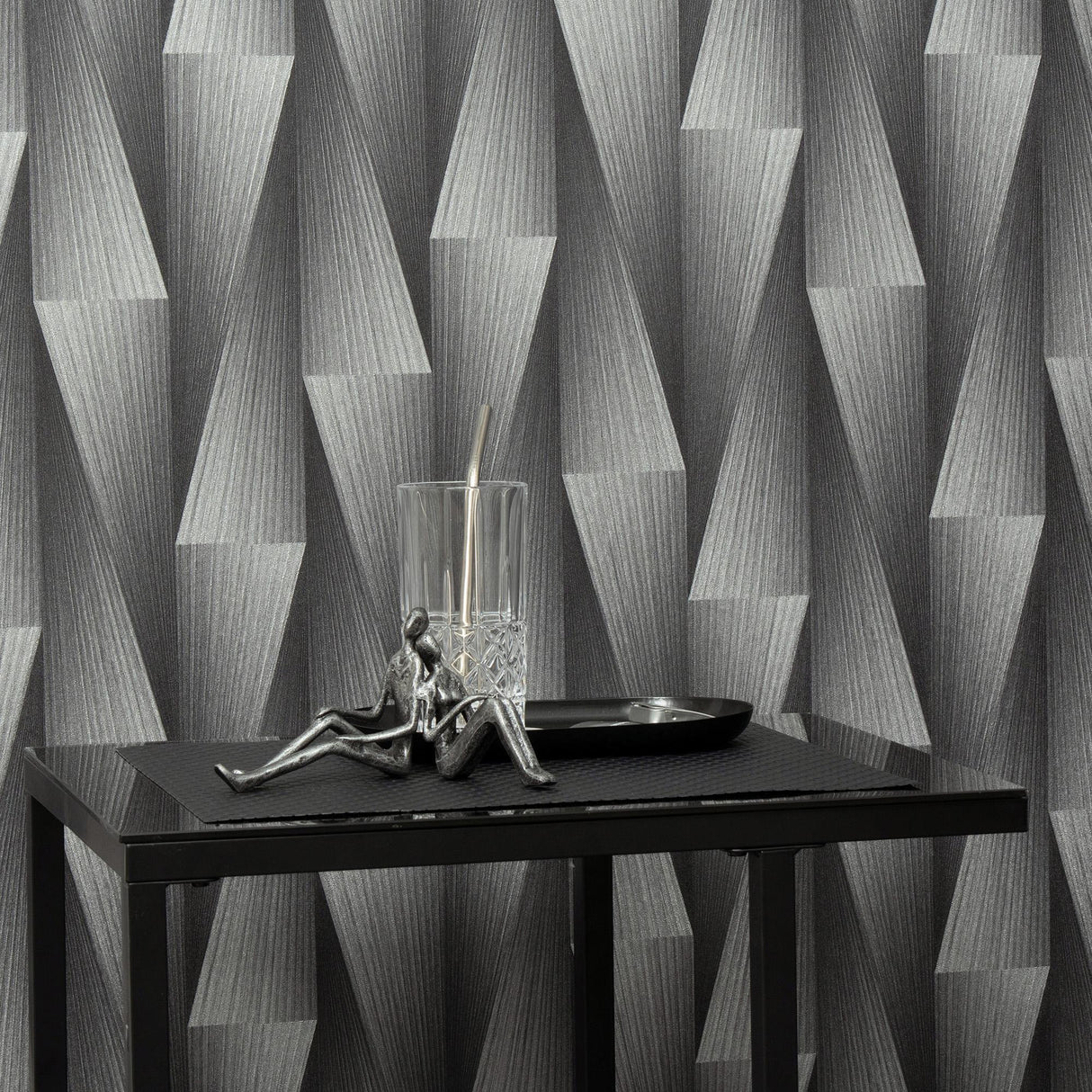 Veer Decor Shift Silver Wallpaper