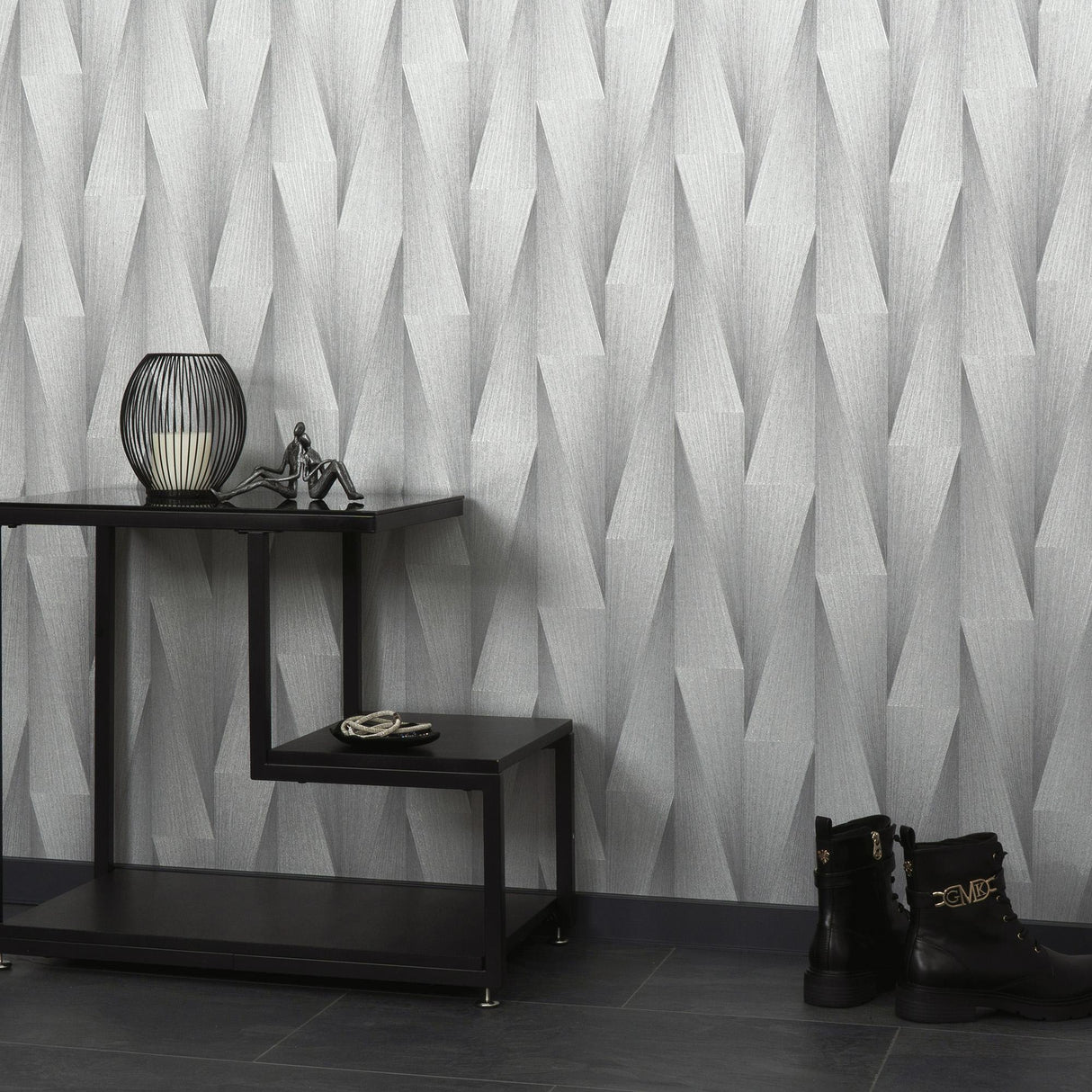 Veer Decor Shift Grey Wallpaper