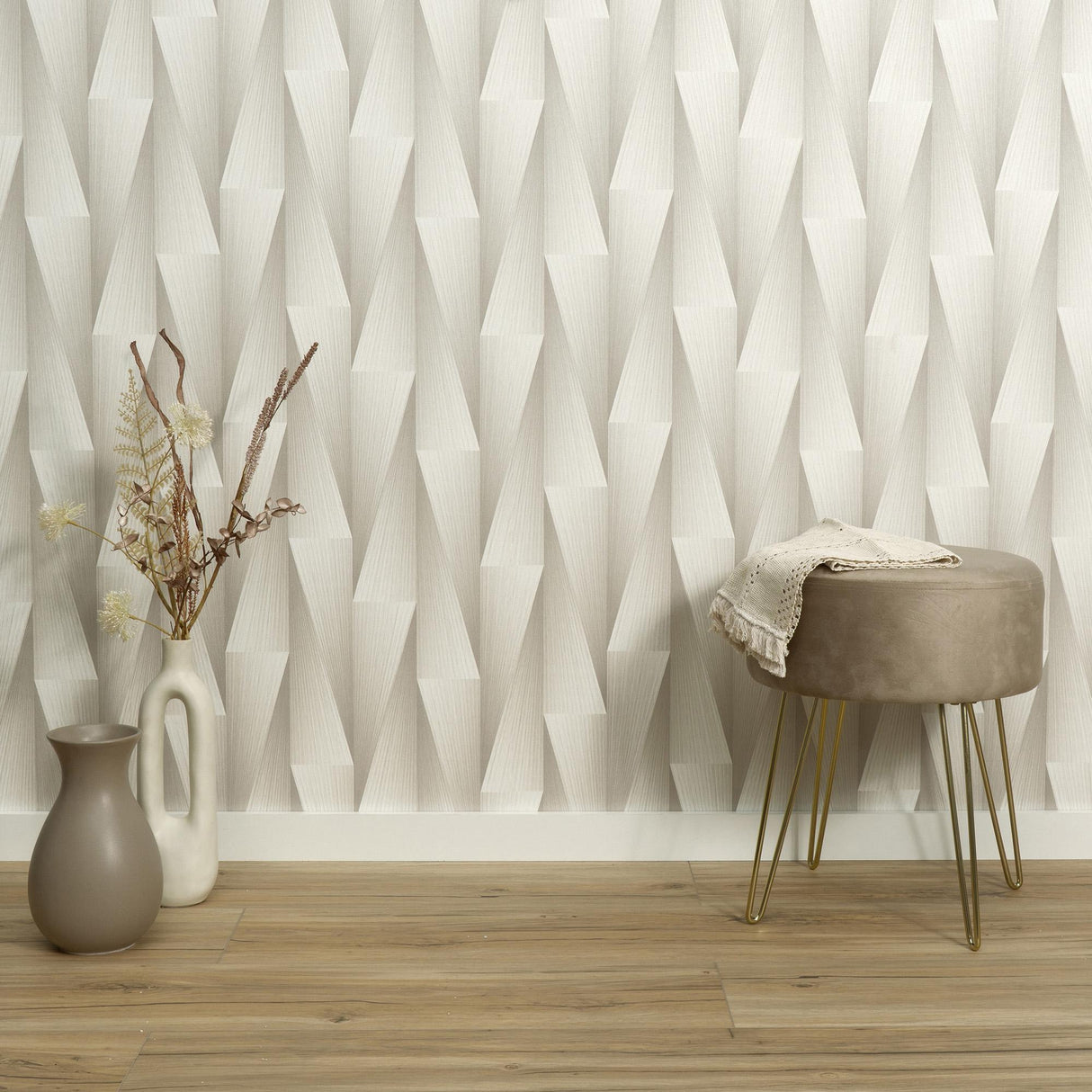 Veer Decor Shift Taupe Wallpaper