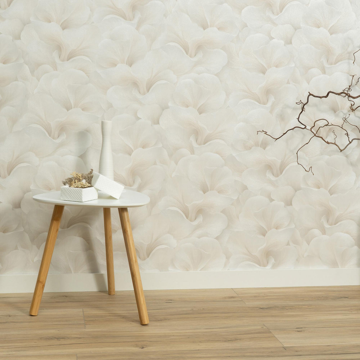 Veer Decor Floral Glow Beige Wallpaper