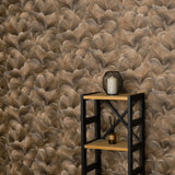 Veer Decor Floral Glow Brown Wallpaper