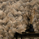 Veer Decor Floral Glow Brown Wallpaper