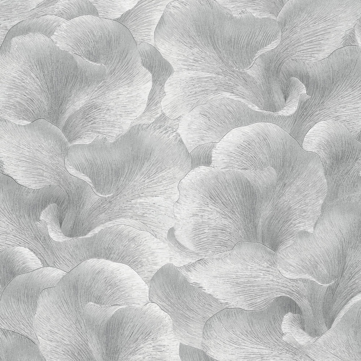 Veer Decor Floral Glow Silver Wallpaper