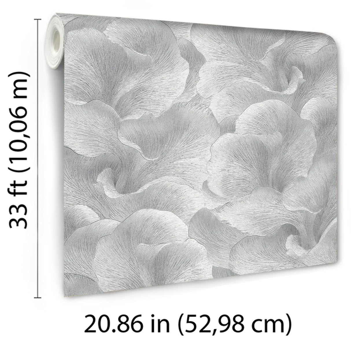 Veer Decor Floral Glow Silver Wallpaper