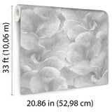 Veer Decor Floral Glow Silver Wallpaper