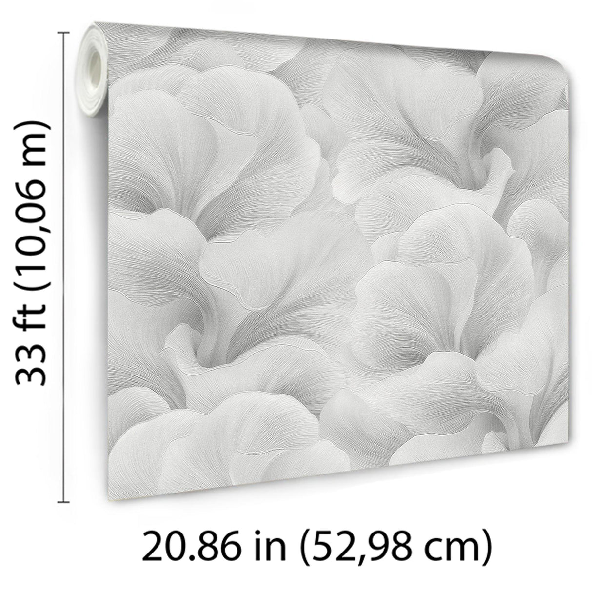 Veer Decor Floral Glow Grey Wallpaper