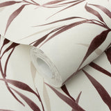Veer Decor Yamato Leaves Red Wallpaper