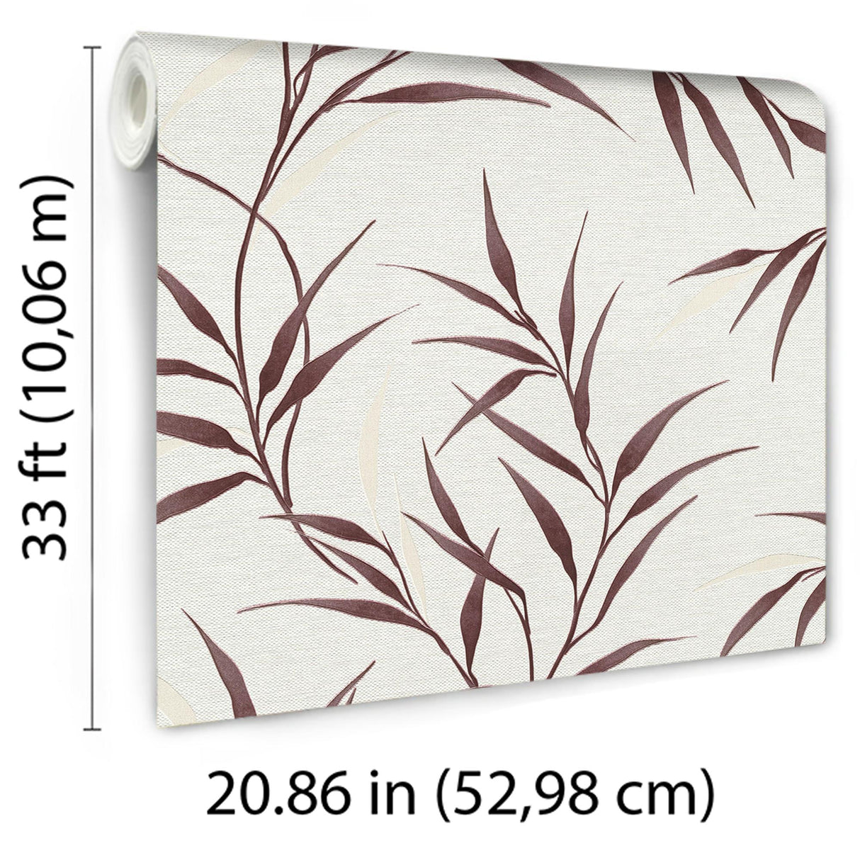 Veer Decor Yamato Leaves Red Wallpaper