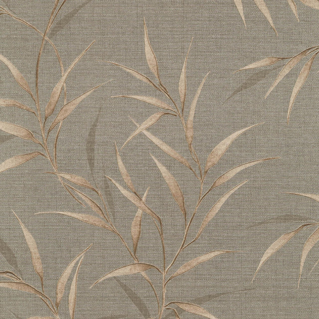 Veer Decor Yamato Leaves Brown Wallpaper