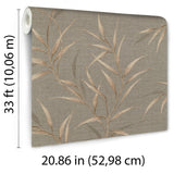 Veer Decor Yamato Leaves Brown Wallpaper
