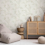 Veer Decor Yamato Leaves Teal Wallpaper