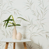Veer Decor Yamato Leaves Teal Wallpaper