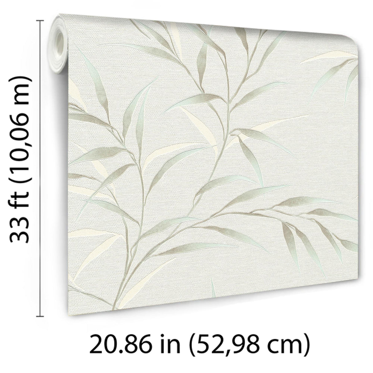 Veer Decor Yamato Leaves Teal Wallpaper