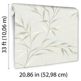 Veer Decor Yamato Leaves Teal Wallpaper