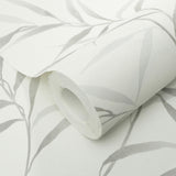 Veer Decor Yamato Leaves Grey Wallpaper