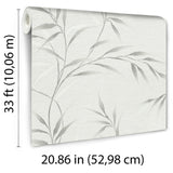 Veer Decor Yamato Leaves Grey Wallpaper