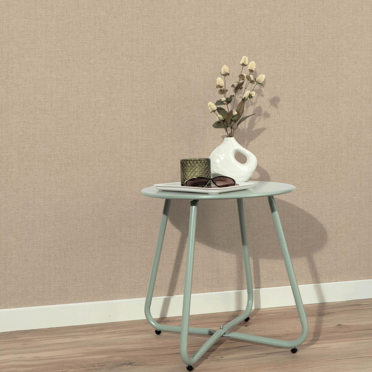 Veer Decor Echo Jute Texture Tan Wallpaper