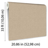 Veer Decor Echo Jute Texture Tan Wallpaper