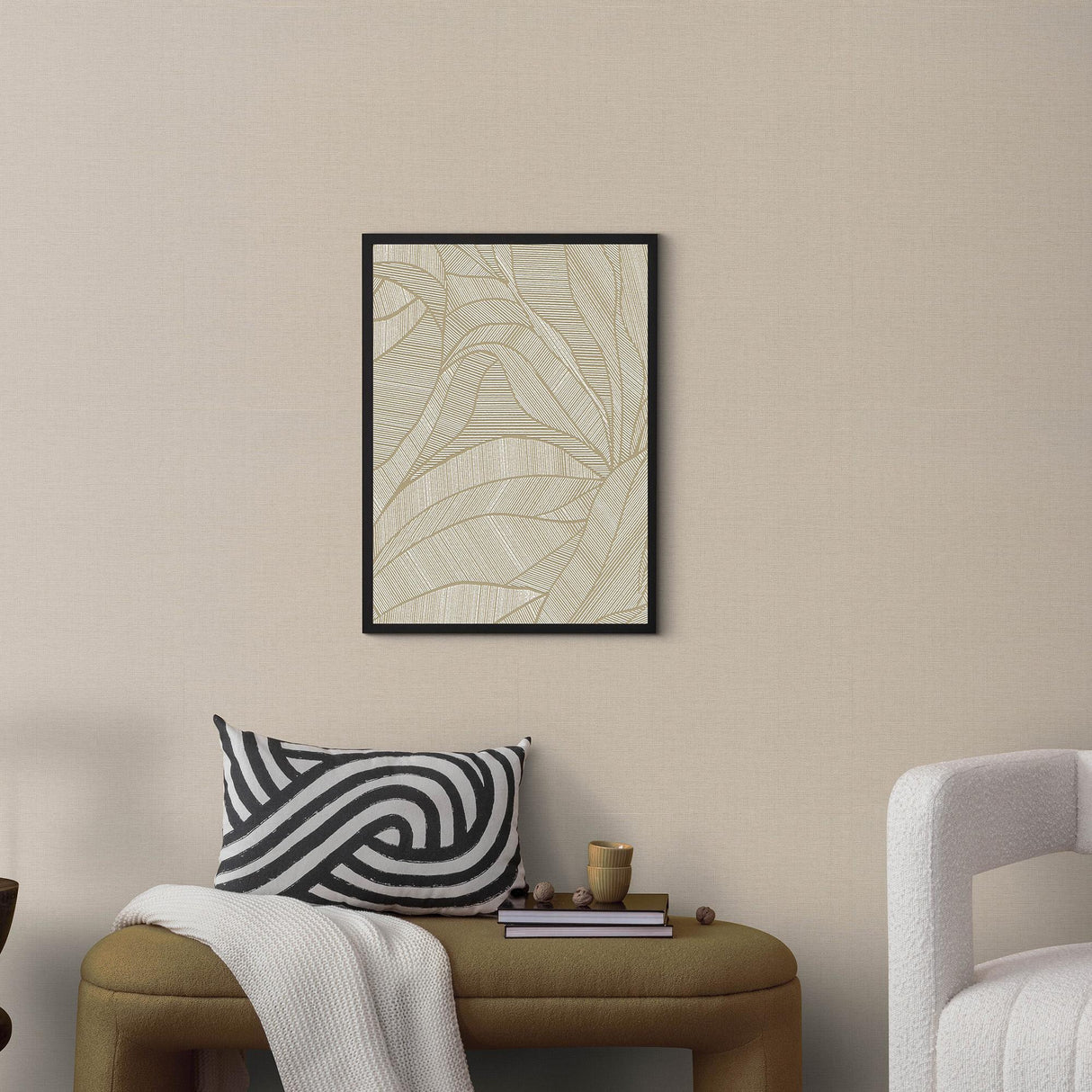 Veer Decor Echo Jute Texture Taupe Wallpaper