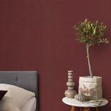 Veer Decor Echo Jute Texture Red Wallpaper