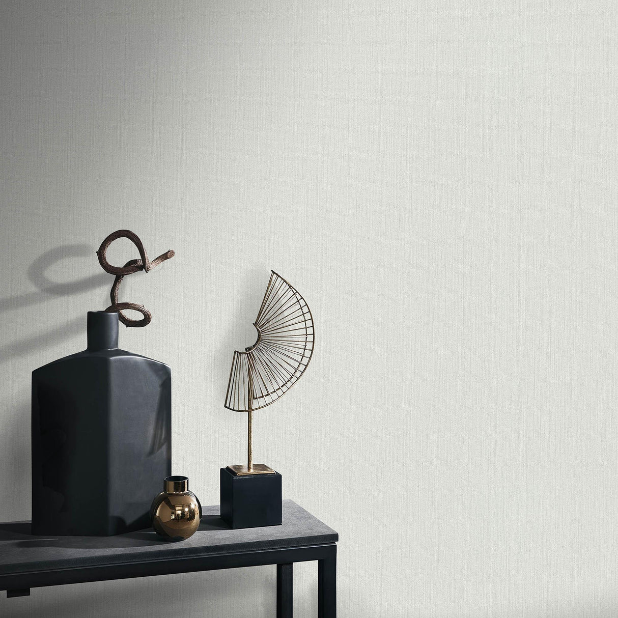 Veer Decor Soft Loom Stria Grey Wallpaper