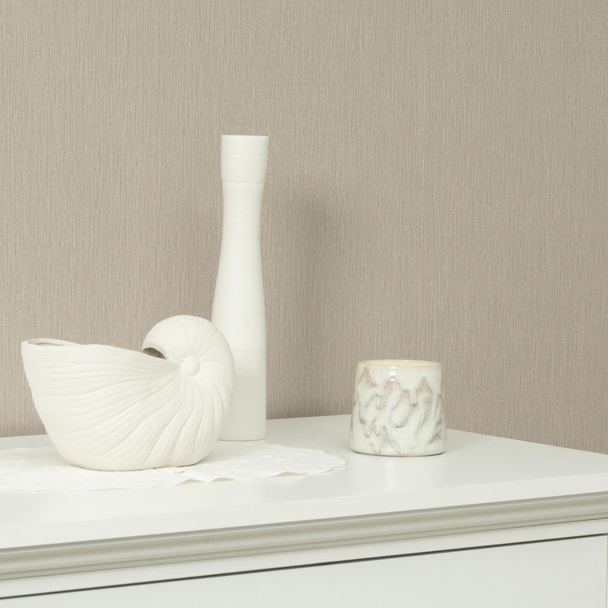Veer Decor Soft Loom Stria Taupe Wallpaper