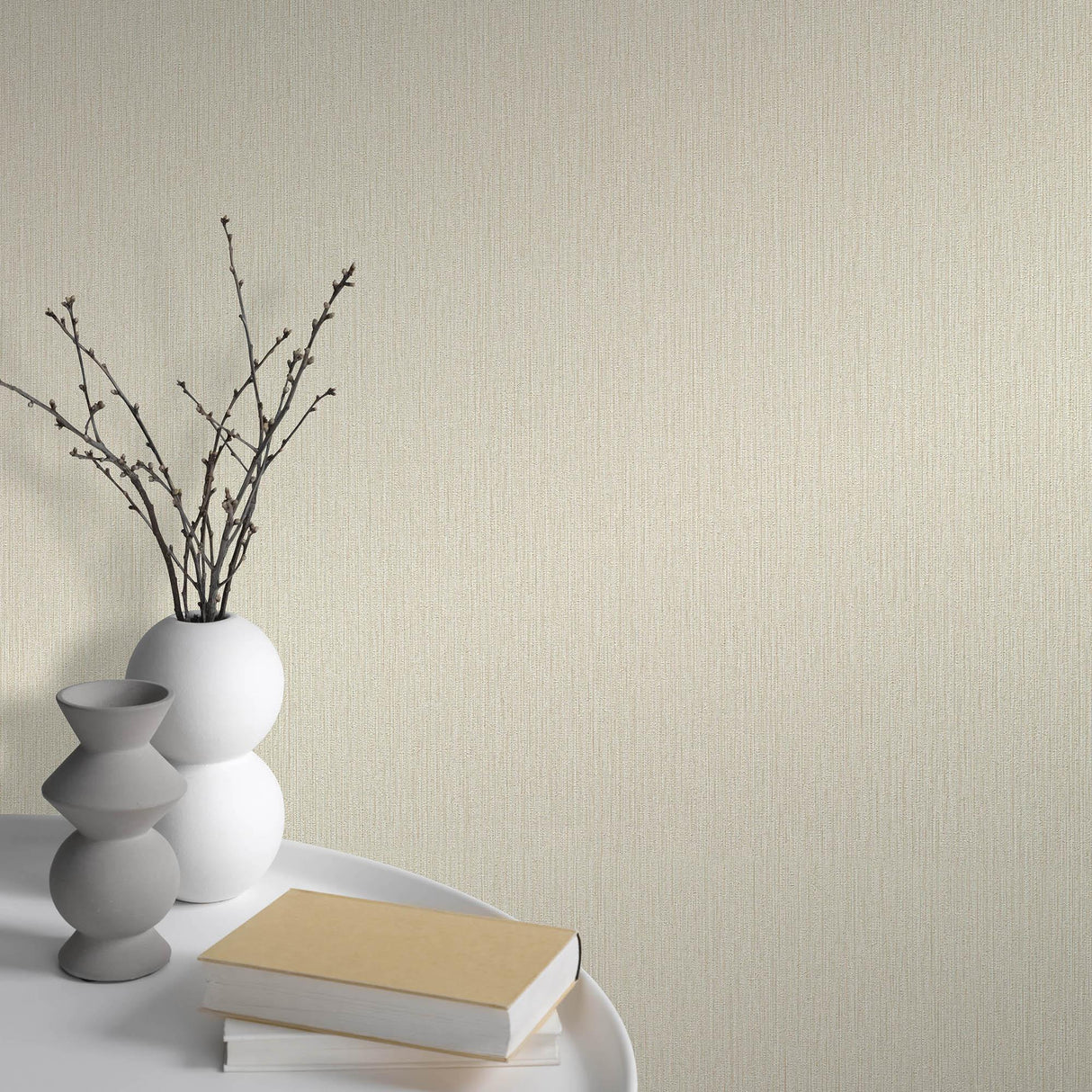 Veer Decor Soft Loom Stria Beige Wallpaper