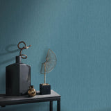 Veer Decor Soft Loom Stria Blue Wallpaper
