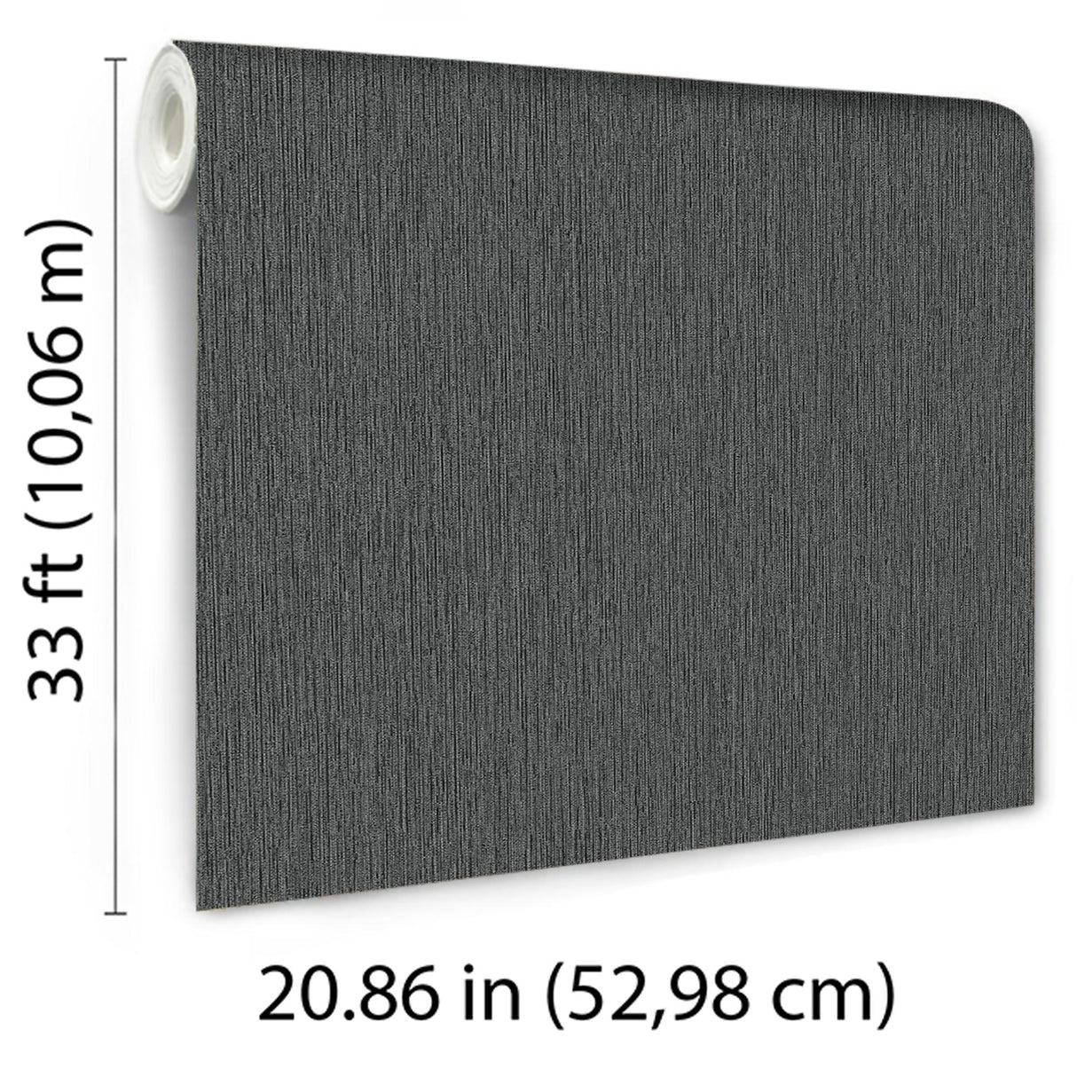 Veer Decor Soft Loom Stria Black Wallpaper