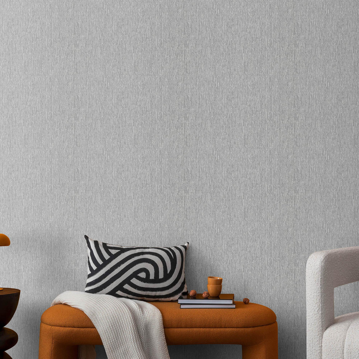 Veer Decor Soft Loom Stria Silver Wallpaper
