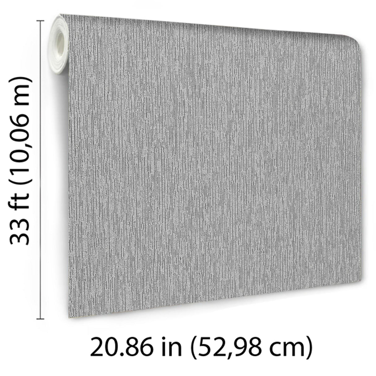 Veer Decor Soft Loom Stria Silver Wallpaper