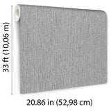 Veer Decor Soft Loom Stria Silver Wallpaper