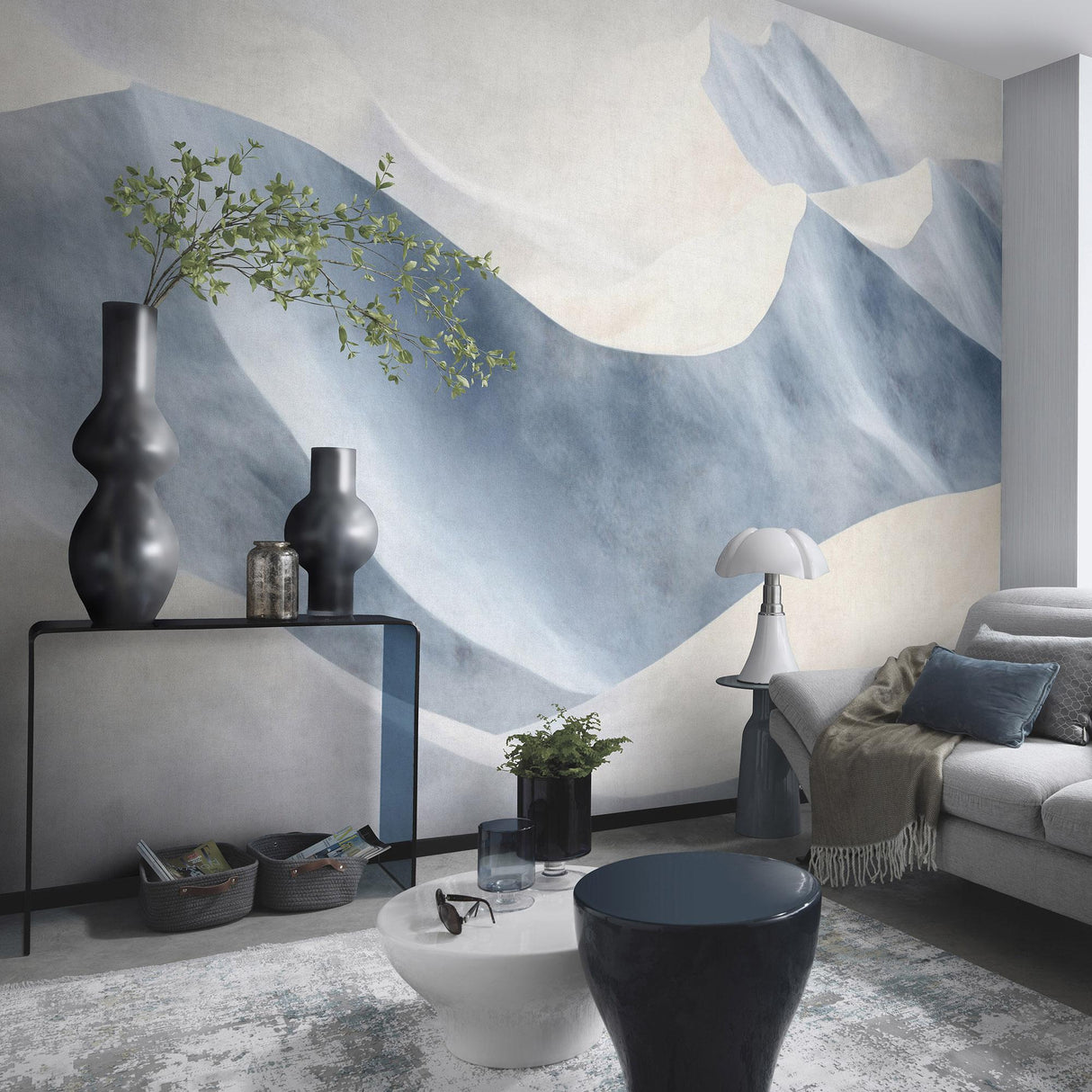 Veer Decor Velvet Dunes Blue Wall Mural