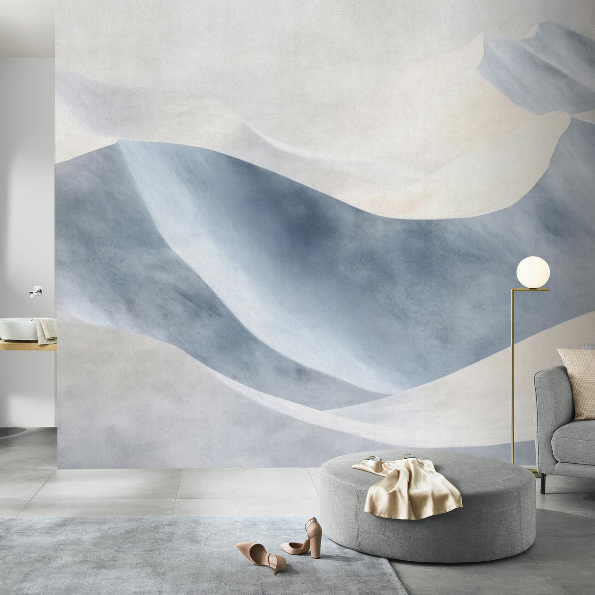 Veer Decor Velvet Dunes Blue Wall Mural