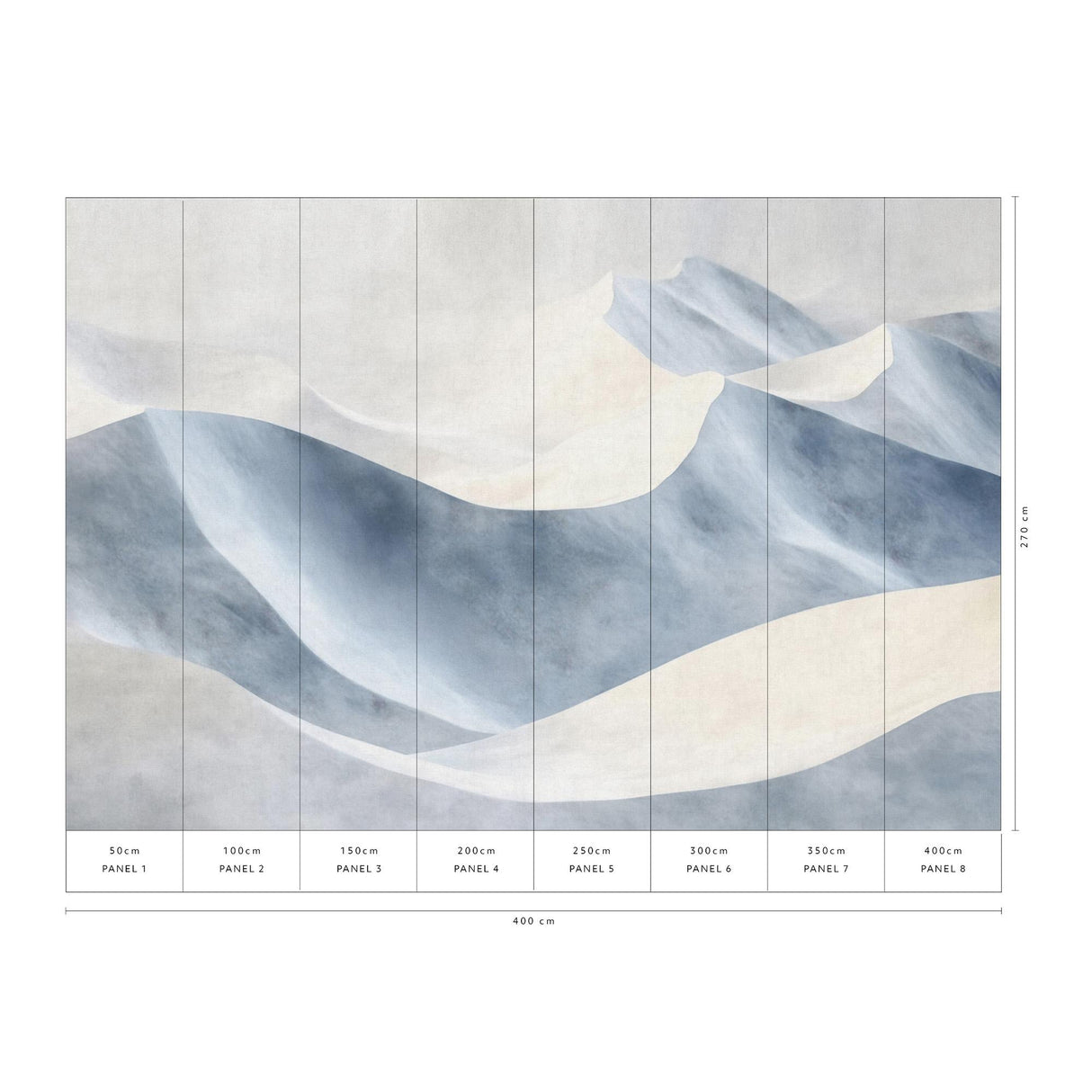 Veer Decor Velvet Dunes Blue Wall Mural