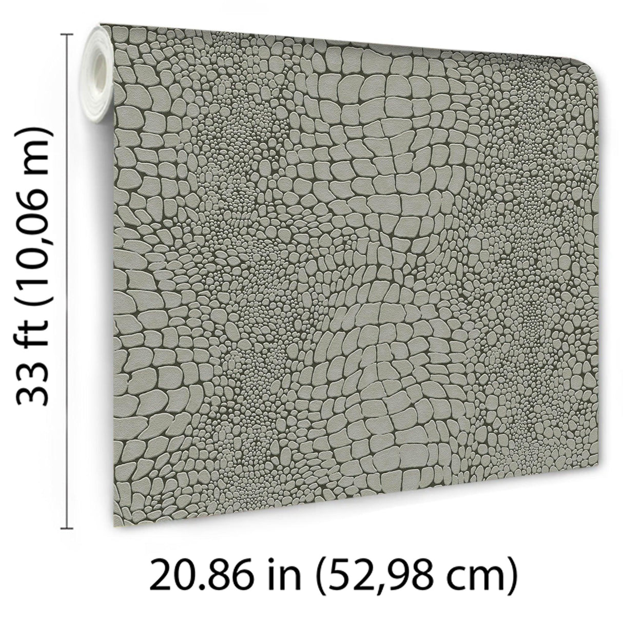 Veer Decor Scala Crocodile Skin Brown Wallpaper