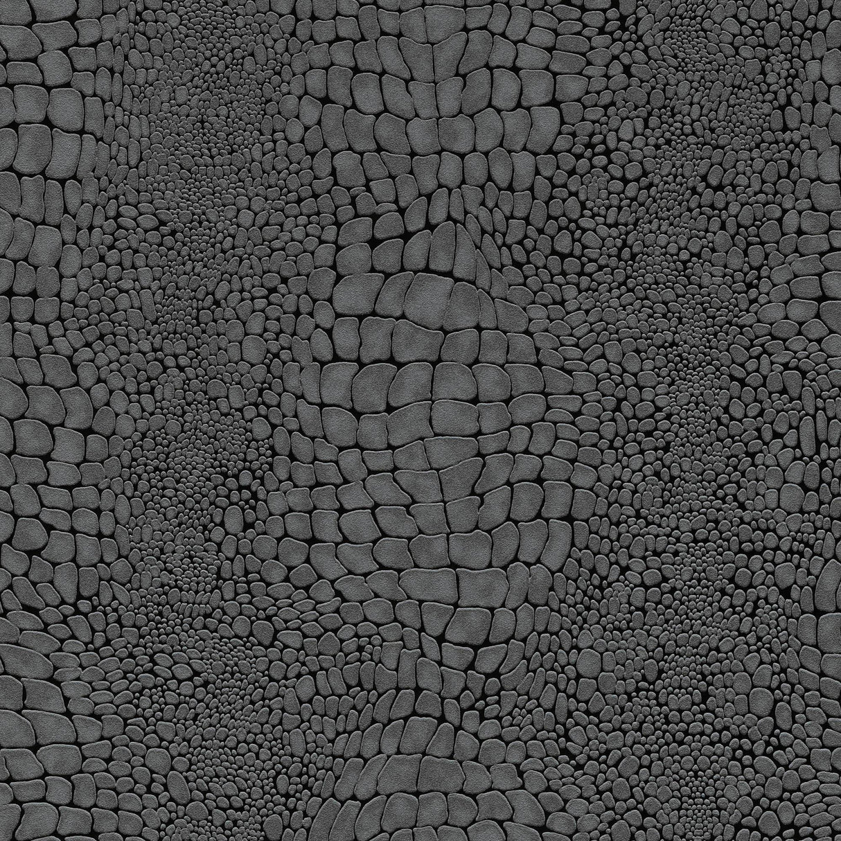 Veer Decor Scala Crocodile Skin Black Wallpaper