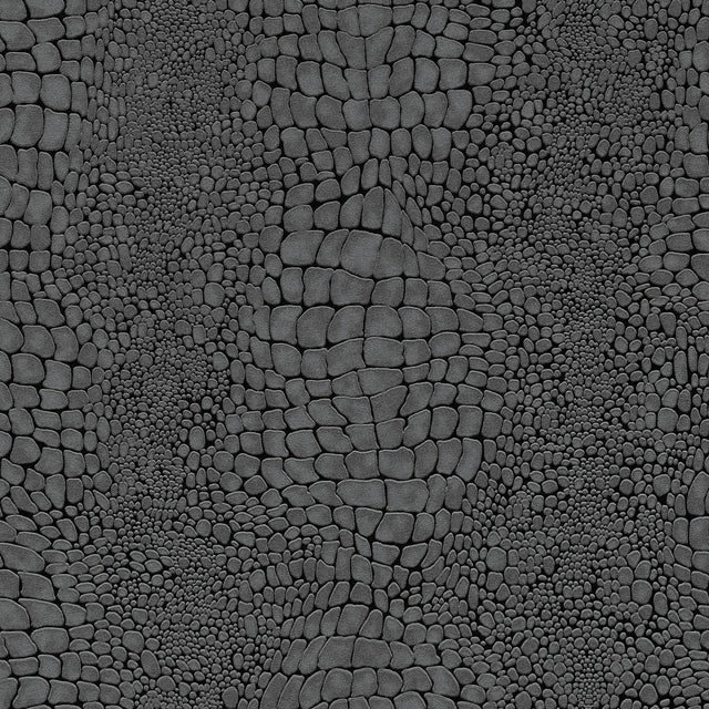 Veer Decor Scala Crocodile Skin Black Wallpaper