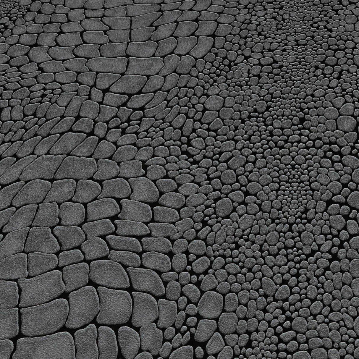 Veer Decor Scala Crocodile Skin Black Wallpaper