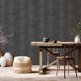 Veer Decor Scala Crocodile Skin Black Wallpaper