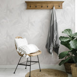 Veer Decor Silvana Leaves White Wallpaper