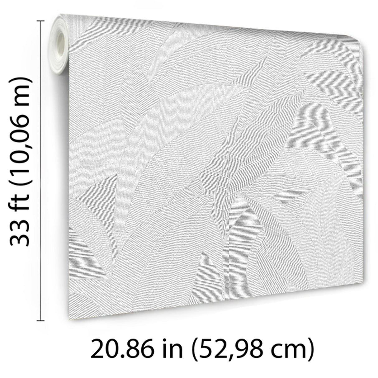 Veer Decor Silvana Leaves White Wallpaper