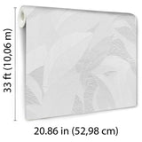 Veer Decor Silvana Leaves White Wallpaper