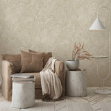 Veer Decor Silvana Leaves Brown Wallpaper