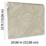 Veer Decor Silvana Leaves Brown Wallpaper