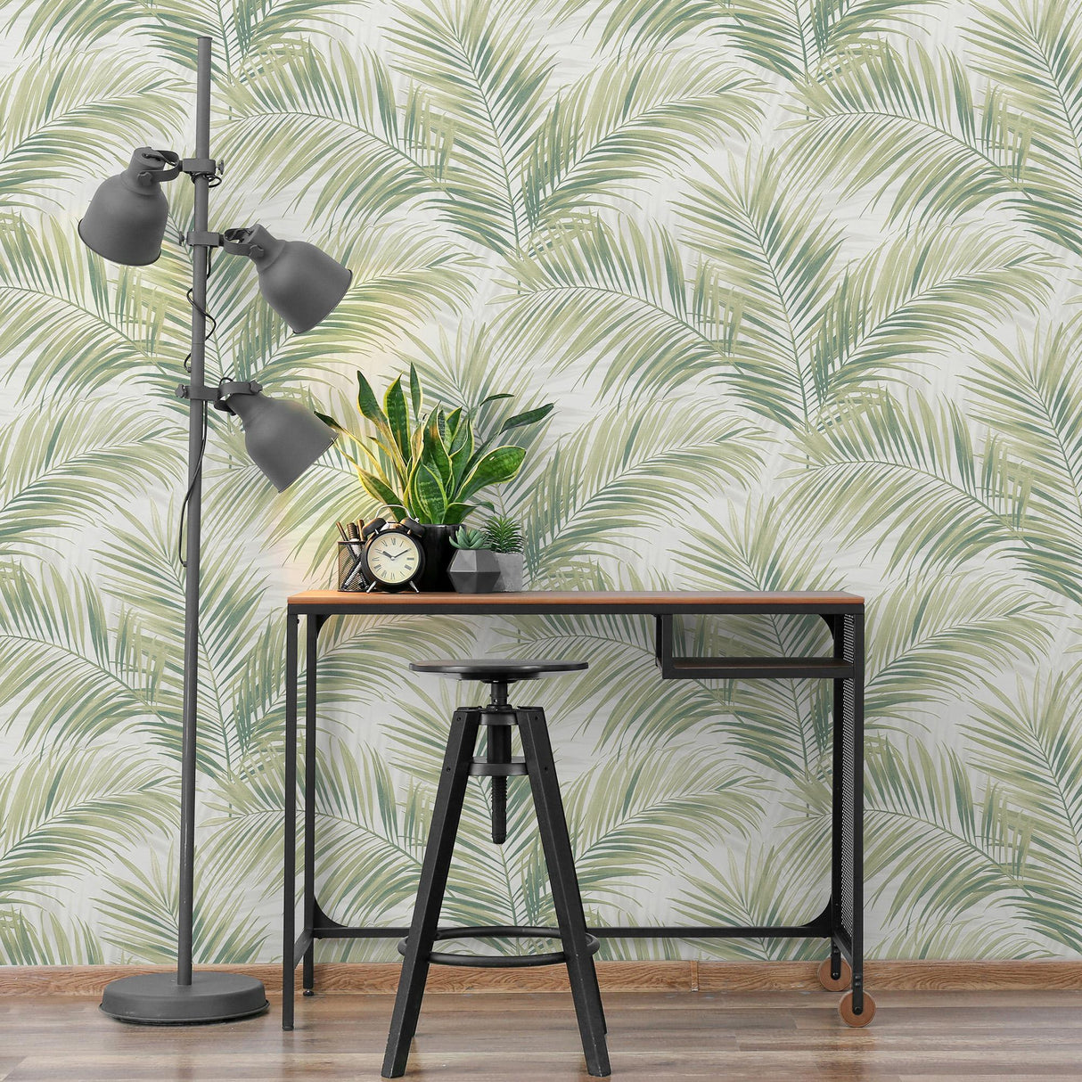 Veer Decor Calvado Palm Green Wallpaper