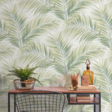 Veer Decor Calvado Palm Green Wallpaper