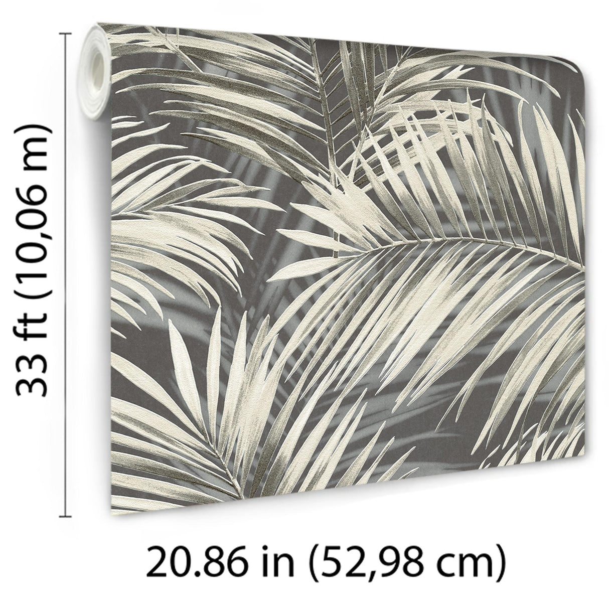 Veer Decor Calvado Palm Black Wallpaper